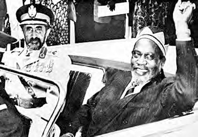 Emperor Haile Selassie of Ethiopia and Kenya's first president, Mzee Jomo Kenyatta